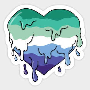 Melting gay heart Sticker